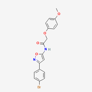 molecular formula C18H15BrN2O4 B11330519 N-[3-(4-bromophenyl)-1,2-oxazol-5-yl]-2-(4-methoxyphenoxy)acetamide 