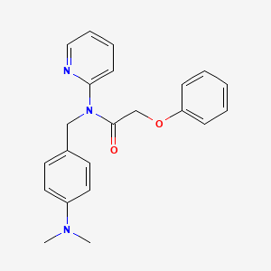 molecular formula C22H23N3O2 B11330758 N-[4-(dimethylamino)benzyl]-2-phenoxy-N-(pyridin-2-yl)acetamide 