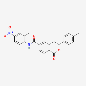 molecular formula C24H20N2O5 B11330799 N-(2-methyl-4-nitrophenyl)-3-(4-methylphenyl)-1-oxo-3,4-dihydro-1H-isochromene-6-carboxamide 