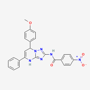 molecular formula C25H20N6O4 B11331008 N-[7-(4-methoxyphenyl)-5-phenyl-4,7-dihydro[1,2,4]triazolo[1,5-a]pyrimidin-2-yl]-4-nitrobenzamide 