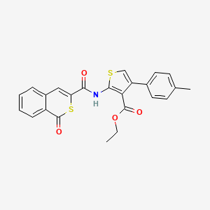 molecular formula C24H19NO4S2 B11331088 ethyl 4-(4-methylphenyl)-2-{[(1-oxo-1H-isothiochromen-3-yl)carbonyl]amino}thiophene-3-carboxylate 