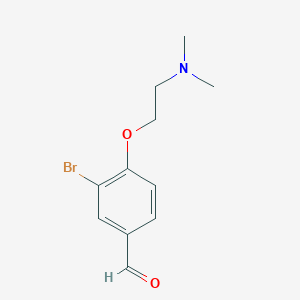 molecular formula C11H14BrNO2 B113313 3-Bromo-4-[2-(dimethylamino)ethoxy]benzaldehyde CAS No. 938294-99-6
