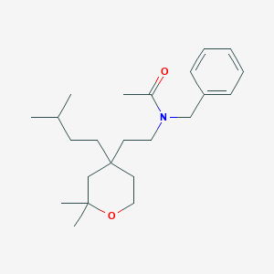 molecular formula C23H37NO2 B11331342 N-Benzyl-N-{2-[2,2-dimethyl-4-(3-methylbutyl)oxan-4-YL]ethyl}acetamide 