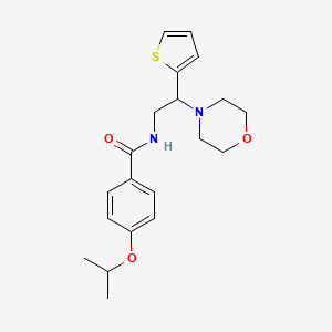 molecular formula C20H26N2O3S B11331378 N-[2-(morpholin-4-yl)-2-(thiophen-2-yl)ethyl]-4-(propan-2-yloxy)benzamide 