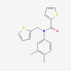 molecular formula C18H17NOS2 B11331483 N-(3,4-dimethylphenyl)-N-(thiophen-2-ylmethyl)thiophene-2-carboxamide 