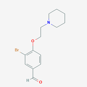 3-Bromo-4-(2-(piperidin-1-yl)ethoxy)benzaldehyde