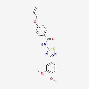 molecular formula C20H19N3O4S B11331829 N-[3-(3,4-dimethoxyphenyl)-1,2,4-thiadiazol-5-yl]-4-(prop-2-en-1-yloxy)benzamide 