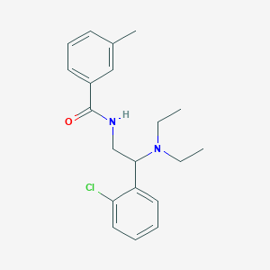 molecular formula C20H25ClN2O B11331890 N-[2-(2-chlorophenyl)-2-(diethylamino)ethyl]-3-methylbenzamide 
