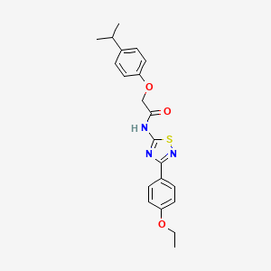 molecular formula C21H23N3O3S B11331990 N-[3-(4-ethoxyphenyl)-1,2,4-thiadiazol-5-yl]-2-[4-(propan-2-yl)phenoxy]acetamide 