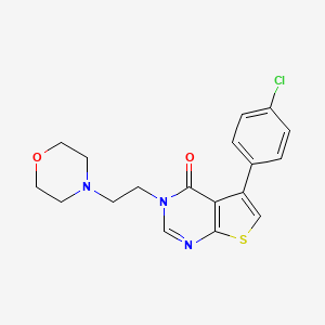 molecular formula C18H18ClN3O2S B11332122 5-(4-chlorophenyl)-3-[2-(morpholin-4-yl)ethyl]thieno[2,3-d]pyrimidin-4(3H)-one 
