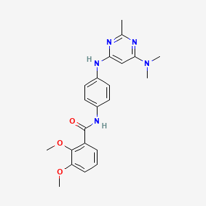 molecular formula C22H25N5O3 B11332206 N-(4-{[6-(dimethylamino)-2-methylpyrimidin-4-yl]amino}phenyl)-2,3-dimethoxybenzamide 