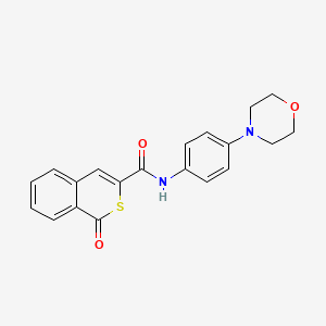 molecular formula C20H18N2O3S B11332218 N-[4-(morpholin-4-yl)phenyl]-1-oxo-1H-isothiochromene-3-carboxamide 