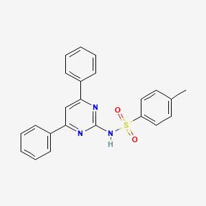 molecular formula C23H19N3O2S B11332302 N-(4,6-Diphenylpyrimidin-2-yl)-4-methylbenzene-1-sulfonamide CAS No. 61654-10-2