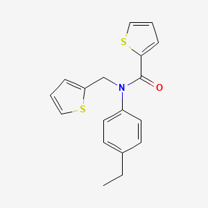 molecular formula C18H17NOS2 B11332444 N-(4-ethylphenyl)-N-(thiophen-2-ylmethyl)thiophene-2-carboxamide 