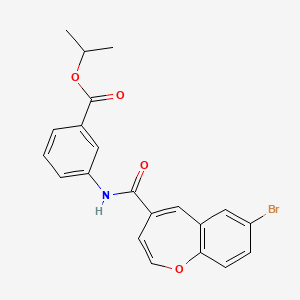 molecular formula C21H18BrNO4 B11332473 Propan-2-yl 3-{[(7-bromo-1-benzoxepin-4-yl)carbonyl]amino}benzoate 