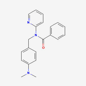 molecular formula C21H21N3O B11332530 N-[4-(dimethylamino)benzyl]-N-(pyridin-2-yl)benzamide 