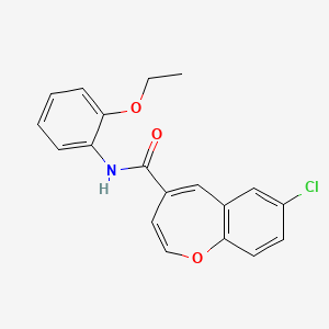 molecular formula C19H16ClNO3 B11332643 7-chloro-N-(2-ethoxyphenyl)-1-benzoxepine-4-carboxamide 