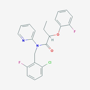 molecular formula C22H19ClF2N2O2 B11332682 N-(2-chloro-6-fluorobenzyl)-2-(2-fluorophenoxy)-N-(pyridin-2-yl)butanamide 