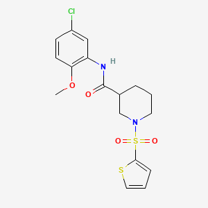 molecular formula C17H19ClN2O4S2 B11332739 N-(5-chloro-2-methoxyphenyl)-1-(thiophen-2-ylsulfonyl)piperidine-3-carboxamide 