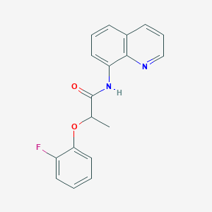 molecular formula C18H15FN2O2 B11332795 2-(2-fluorophenoxy)-N-(quinolin-8-yl)propanamide 