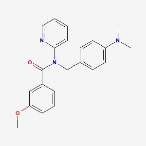 molecular formula C22H23N3O2 B11332979 N-[4-(dimethylamino)benzyl]-3-methoxy-N-(pyridin-2-yl)benzamide 