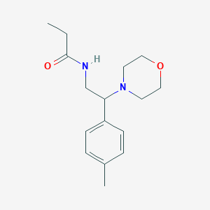 molecular formula C16H24N2O2 B11333170 N-[2-(4-methylphenyl)-2-(morpholin-4-yl)ethyl]propanamide 