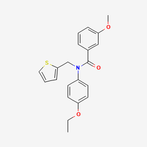 molecular formula C21H21NO3S B11333350 N-(4-ethoxyphenyl)-3-methoxy-N-(thiophen-2-ylmethyl)benzamide 
