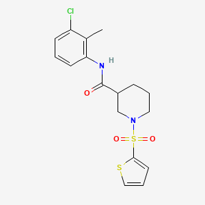 molecular formula C17H19ClN2O3S2 B11333488 N-(3-chloro-2-methylphenyl)-1-(thiophen-2-ylsulfonyl)piperidine-3-carboxamide 