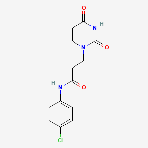 molecular formula C13H12ClN3O3 B11333716 N-(4-chlorophenyl)-3-(2,4-dioxo-3,4-dihydropyrimidin-1(2H)-yl)propanamide 