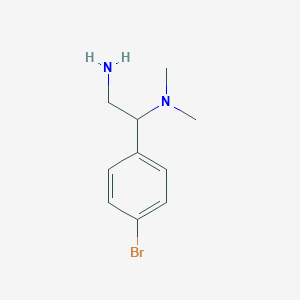 molecular formula C10H15BrN2 B113338 [2-Amino-1-(4-bromophenyl)ethyl]dimethylamine CAS No. 951917-39-8