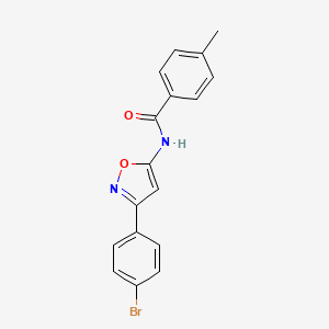 molecular formula C17H13BrN2O2 B11333822 N-[3-(4-bromophenyl)-1,2-oxazol-5-yl]-4-methylbenzamide 