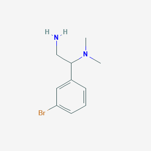 molecular formula C10H15BrN2 B113339 1-(3-Bromophenyl)-N1,N1-dimethylethane-1,2-diamine CAS No. 951917-59-2