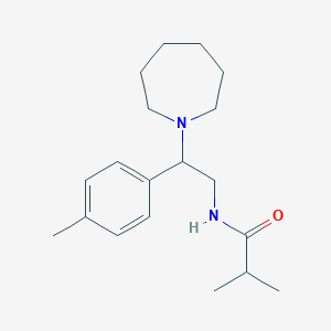 molecular formula C19H30N2O B11333994 N-[2-(azepan-1-yl)-2-(4-methylphenyl)ethyl]-2-methylpropanamide 