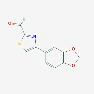 molecular formula C11H7NO3S B113341 4-(1,3-Benzodioxol-5-yl)-1,3-thiazole-2-carbaldehyde CAS No. 952958-62-2