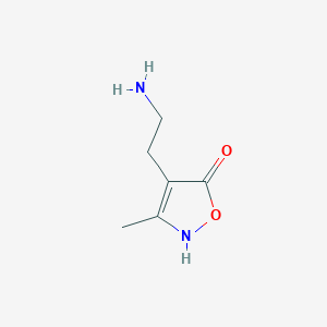 molecular formula C6H10N2O2 B113343 4-(2-氨基乙基)-3-甲基异噁唑-5(2H)-酮 CAS No. 952958-72-4