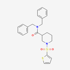molecular formula C24H26N2O3S2 B11334327 N,N-dibenzyl-1-(thiophen-2-ylsulfonyl)piperidine-3-carboxamide 