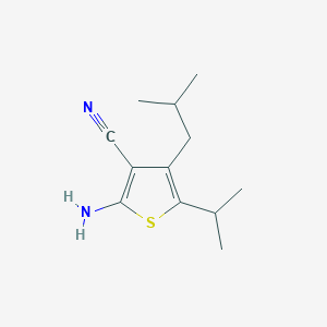 molecular formula C12H18N2S B113344 2-Amino-4-Isobutyl-5-isopropylthiophene-3-carbonitrile CAS No. 952958-74-6
