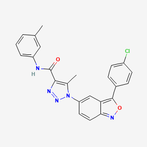 molecular formula C24H18ClN5O2 B11334415 1-[3-(4-chlorophenyl)-2,1-benzoxazol-5-yl]-5-methyl-N-(3-methylphenyl)-1H-1,2,3-triazole-4-carboxamide 