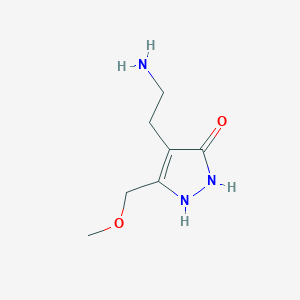 molecular formula C7H13N3O2 B113345 4-(2-氨基乙基)-5-(甲氧甲基)-1,2-二氢-3H-吡唑-3-酮 CAS No. 952958-75-7
