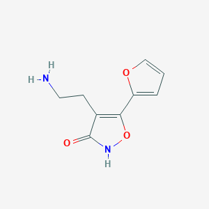 molecular formula C9H10N2O3 B113346 4-(2-氨基乙基)-5-(2-呋喃基)异恶唑-3(2H)-酮 CAS No. 952958-78-0