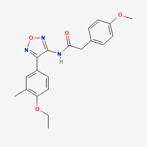 molecular formula C20H21N3O4 B11334741 N-[4-(4-ethoxy-3-methylphenyl)-1,2,5-oxadiazol-3-yl]-2-(4-methoxyphenyl)acetamide 