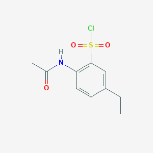molecular formula C10H12ClNO3S B113348 2-Acetamido-5-ethylbenzenesulfonyl chloride CAS No. 952959-47-6