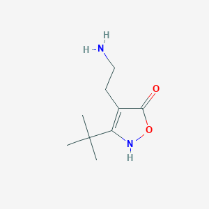 molecular formula C9H16N2O2 B113349 4-(2-氨基乙基)-3-叔丁基异噁唑-5(2H)-酮 CAS No. 952959-48-7