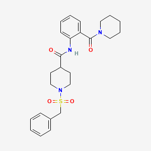 molecular formula C25H31N3O4S B11335187 1-(benzylsulfonyl)-N-[2-(piperidin-1-ylcarbonyl)phenyl]piperidine-4-carboxamide 