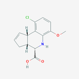 molecular formula C14H14ClNO3 B113352 (3aR,4S,9bS)-9-chloro-6-methoxy-3a,4,5,9b-tetrahydro-3H-cyclopenta[c]quinoline-4-carboxylic acid CAS No. 956189-13-2
