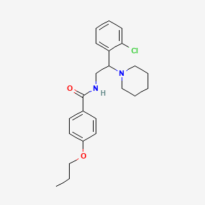 molecular formula C23H29ClN2O2 B11335385 N-[2-(2-chlorophenyl)-2-(piperidin-1-yl)ethyl]-4-propoxybenzamide 