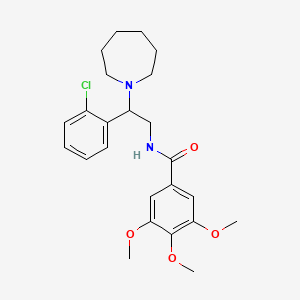 molecular formula C24H31ClN2O4 B11335599 N-[2-(azepan-1-yl)-2-(2-chlorophenyl)ethyl]-3,4,5-trimethoxybenzamide 