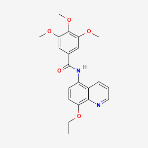 molecular formula C21H22N2O5 B11335740 N-(8-ethoxyquinolin-5-yl)-3,4,5-trimethoxybenzamide 