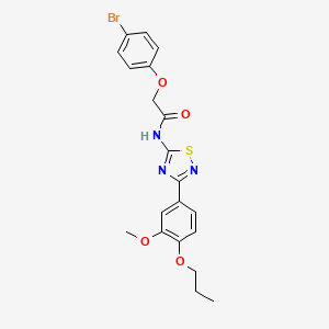 molecular formula C20H20BrN3O4S B11335799 2-(4-bromophenoxy)-N-[3-(3-methoxy-4-propoxyphenyl)-1,2,4-thiadiazol-5-yl]acetamide 
