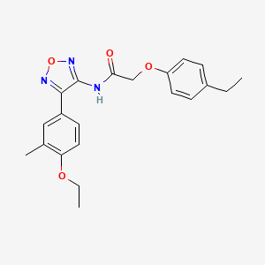 molecular formula C21H23N3O4 B11335836 N-[4-(4-ethoxy-3-methylphenyl)-1,2,5-oxadiazol-3-yl]-2-(4-ethylphenoxy)acetamide 